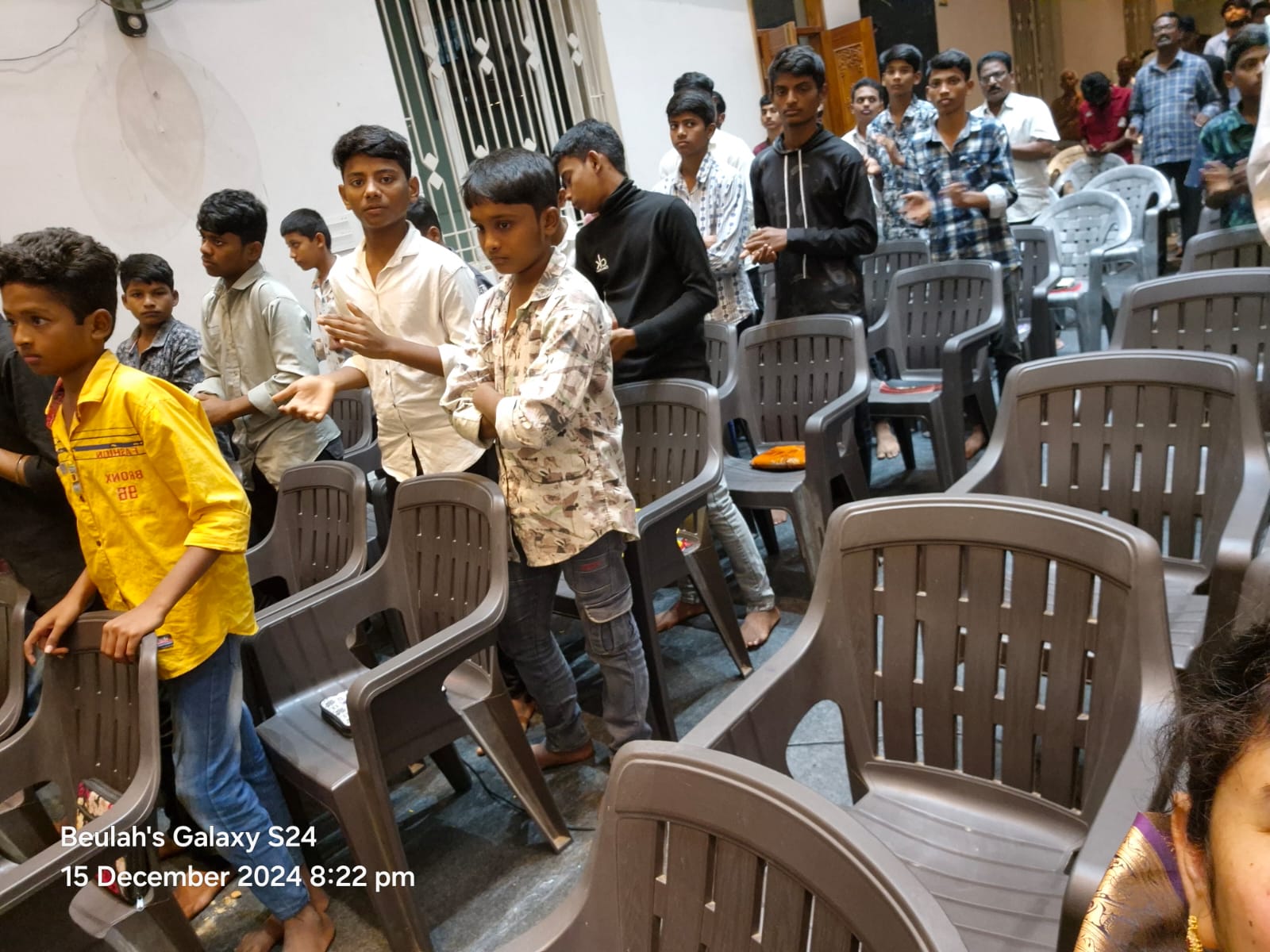 Joyful community gathering where 40 people gave their lives to Christ